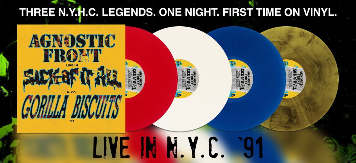 agnostic front, sick of it all, gorilla biscuits live lp vinyl